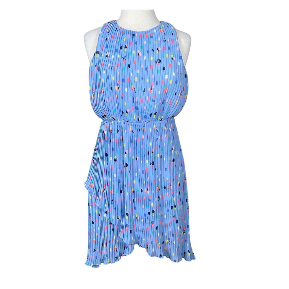 Tommy Hilfiger Girls Casual Chambray Dot Sidetail Sleeveless Dress L (12/14) NWT
